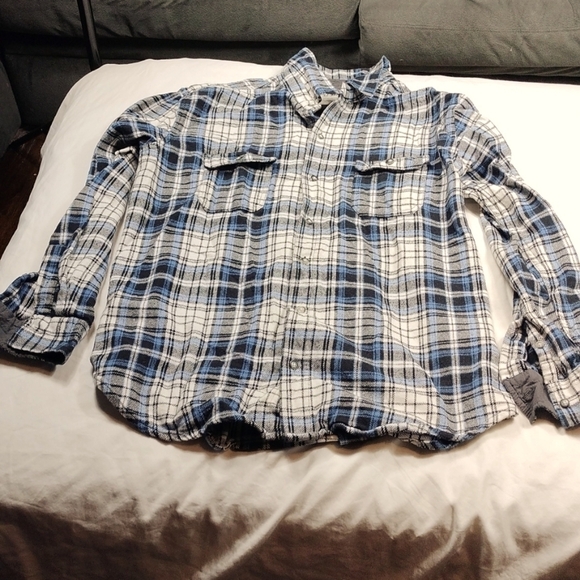 PD&C men's long sleeved button down flannel shirt sized 2X - Picture 1 of 8